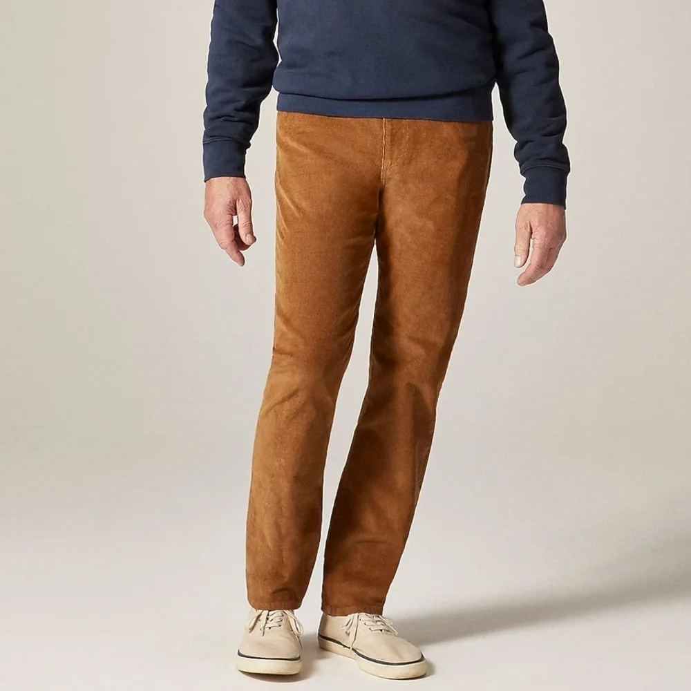 J crew rich camel 770™ Straight-fit five-pocket pant in stretch corduroy